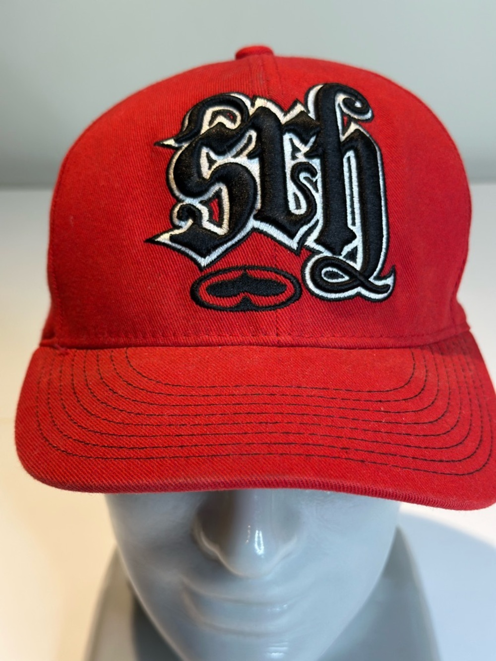 Red Embroidered Logo Baseball Cap - Men Accessories Hats